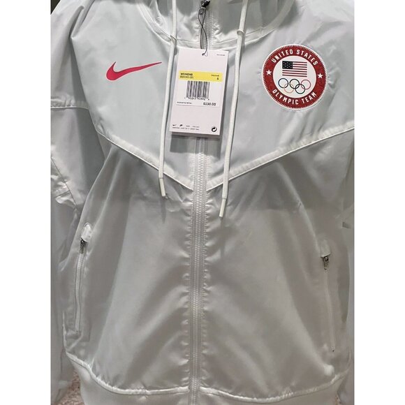Nike USA Olympic Team Windrunner Training Jacket White Women's Size Small NWT - Picture 8 of 8